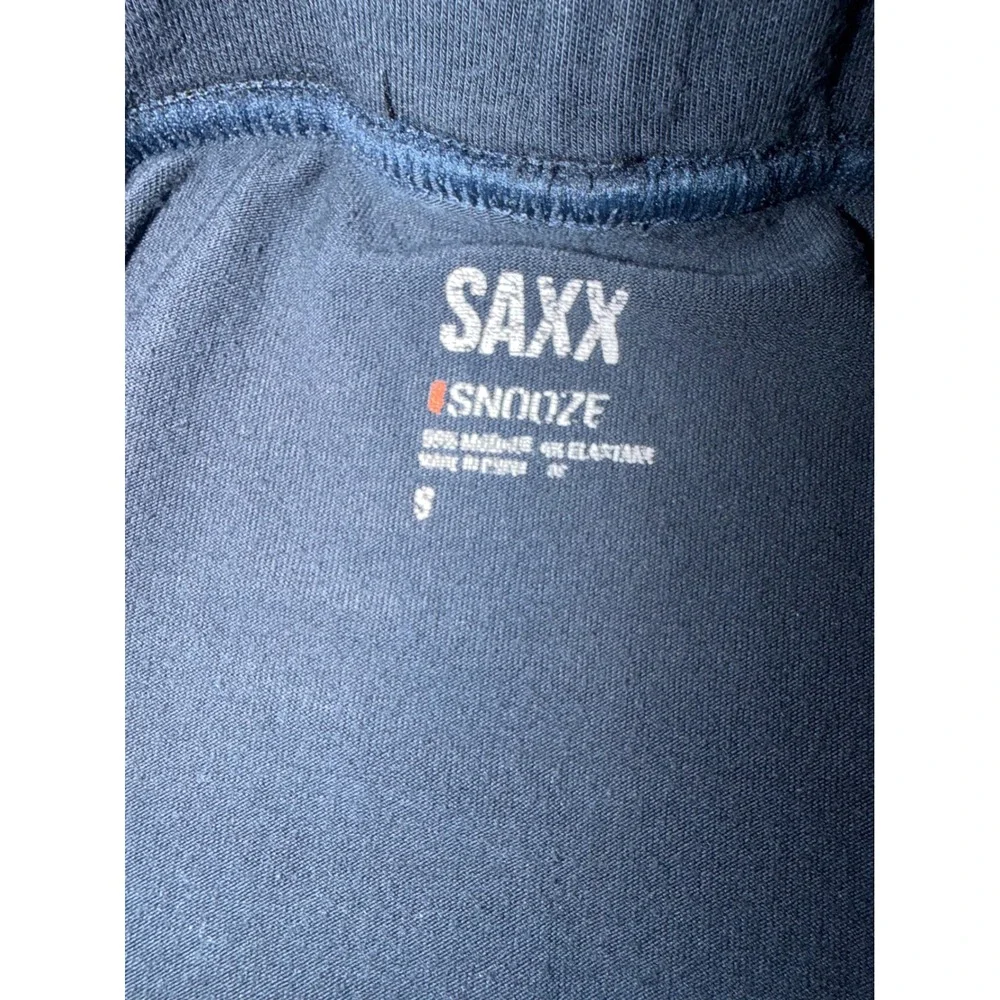Saxx Lounge Pants Black Snooze Modal Blend Drawstring Jogger Sleepwear Mens S